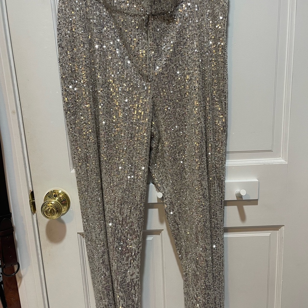 NWTWomen's Silver Sequin Pants
